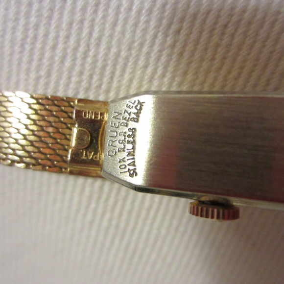 Gruen Percision Diamante Gold Plated Wrist Watch Hand Winds Kreisler USA main image 6